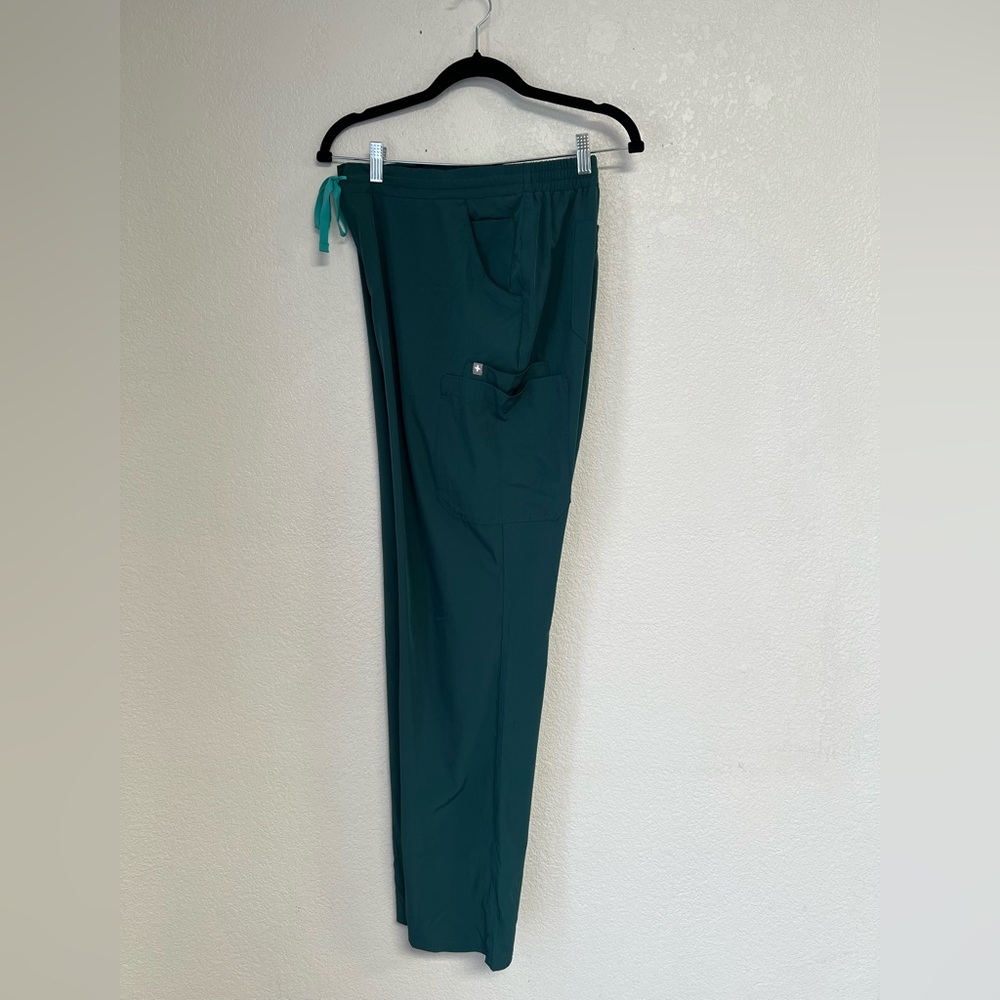 FIGS Technical Collection Scrub Pants Teal Green Elastic Drawstring Medical XL/T - Picture 6 of 7